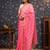 Pink lehriya printed embellished organza saree