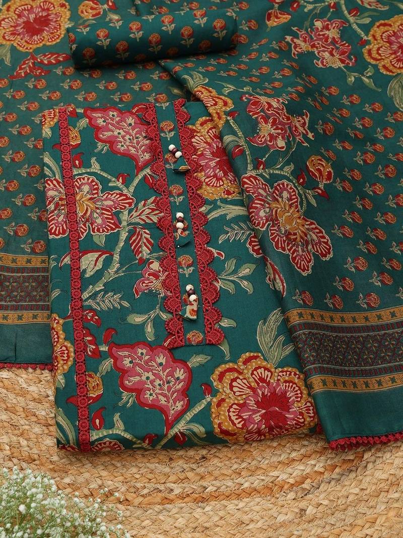 printed unstitched dress material