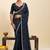 Navy blue bandhani pure georgette saree