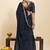 Navy blue bandhani pure georgette saree