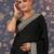 Black embellished pure georgette sarees