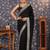Black embellished pure georgette sarees