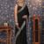 Black embellished pure georgette sarees