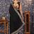 Black embellished pure georgette sarees