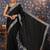Black embellished pure georgette sarees