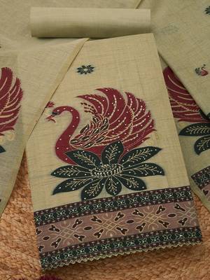 embroidered unstitched dress material 1