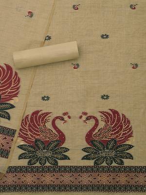 embroidered unstitched dress material 4