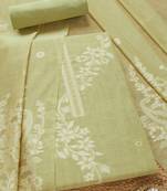 floral woven design chanderi unstitched dress material