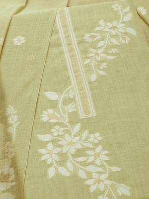floral woven design chanderi unstitched dress material 5