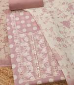embroidered  cotton unstitched dress material