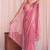 Pink sequinned tissue designer saree