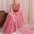 Pink sequinned tissue designer saree