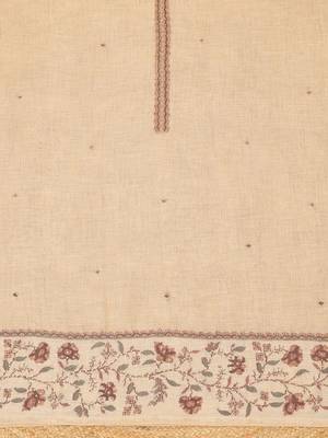 embroidered linen unstitched dress material 3