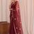 Maroon embroidered tissue designer saree