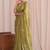 Lime embroidered tissue designer saree