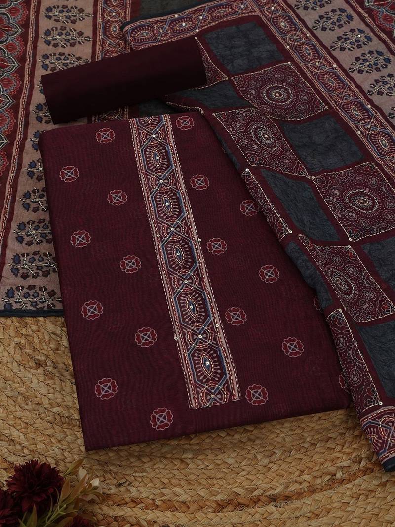 printed unstitched dress material