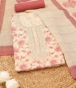 printed linen unstitched dress material