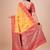 Yellow woven design zari saree with unstitched blouse