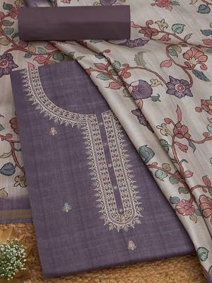 embroidered sequinned unstitched dress material 1