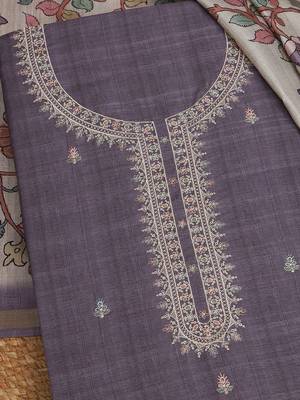 embroidered sequinned unstitched dress material 2