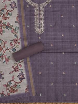 embroidered sequinned unstitched dress material 3