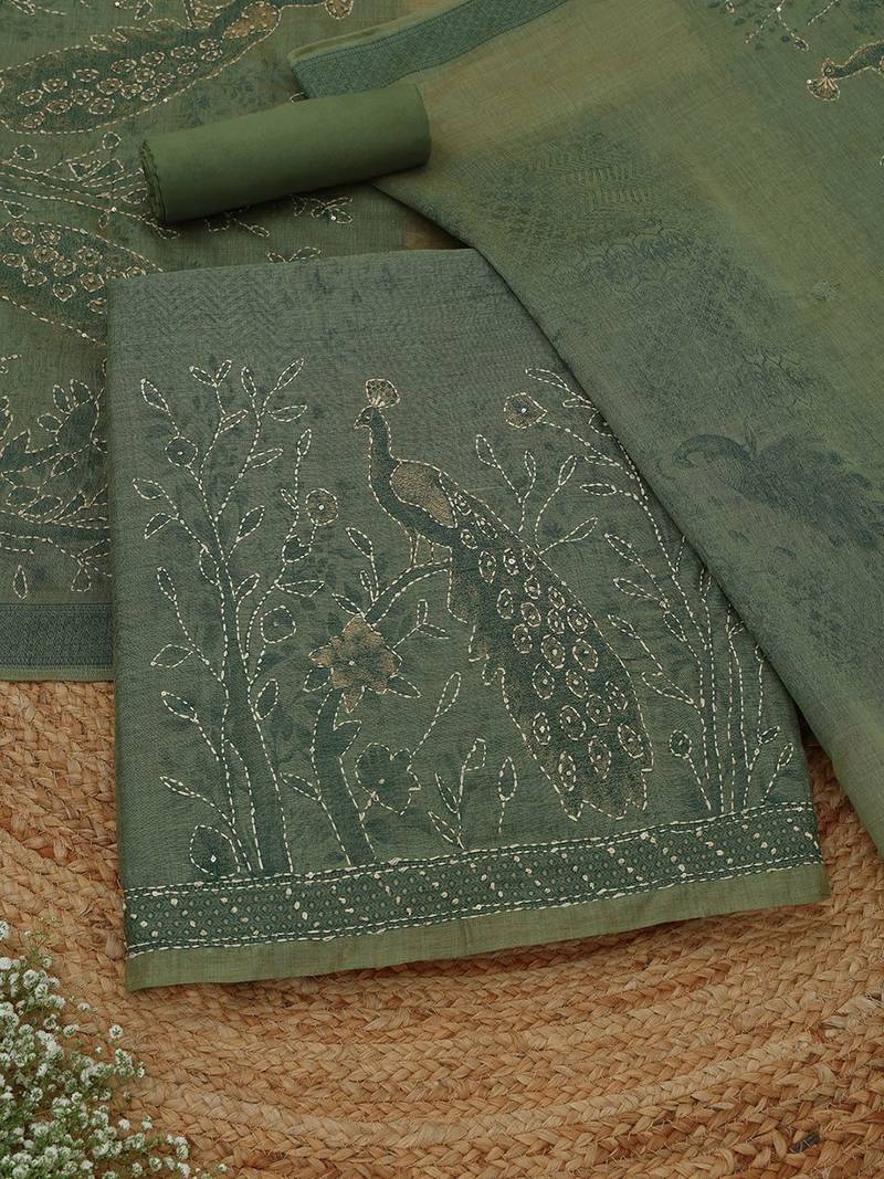 printed unstitched dress material