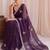 Purple sequinned tissue designer saree