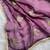 Purple sequinned tissue designer saree