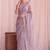 Lavender embroidered tissue designer saree