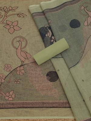 embroidered  cotton unstitched dress material 3