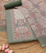 printed linen unstitched dress material