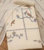 embroidered  cotton unstitched dress material