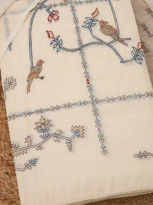 embroidered  cotton unstitched dress material 2