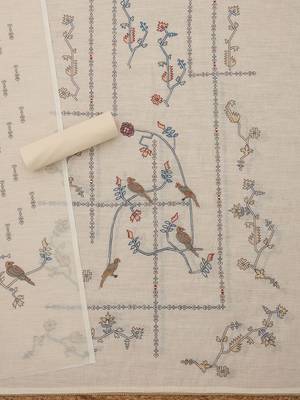 embroidered  cotton unstitched dress material 4