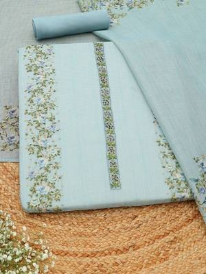 printed linen unstitched dress material 1