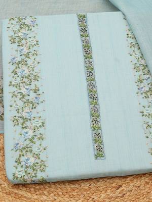 printed linen unstitched dress material 5