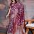 Purple woven design banarasi saree with blouse piece