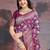Purple woven design banarasi saree with blouse piece