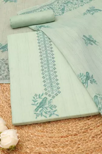 printed linen unstitched dress material