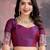 Purple woven design banarasi saree with blouse piece