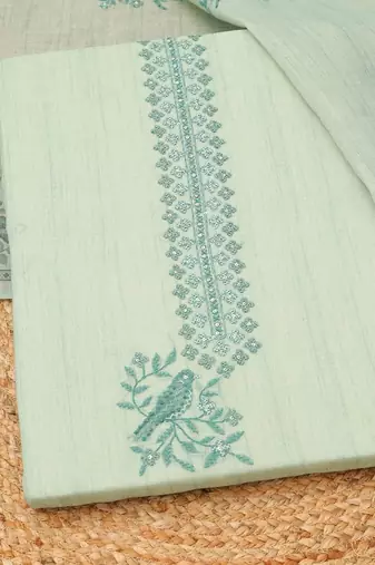 printed linen unstitched dress material