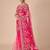 Pink embroidered saree with blouse piece