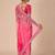 Pink embroidered saree with blouse piece