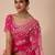 Pink embroidered saree with blouse piece