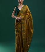 Mustard woven designed  muga sarees