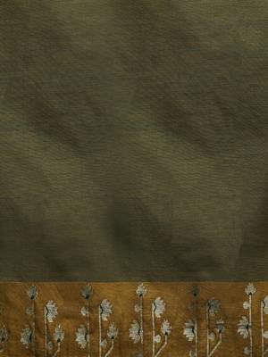 Mustard woven designed  muga sarees 4