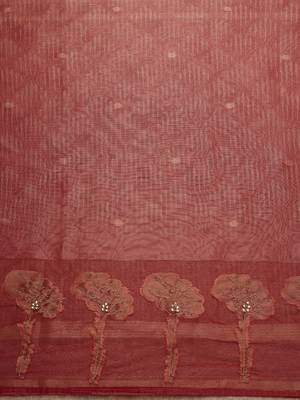 zari floral printed unstitched dress material 5