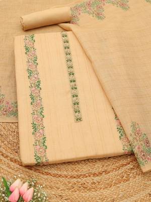 printed linen unstitched dress material 1