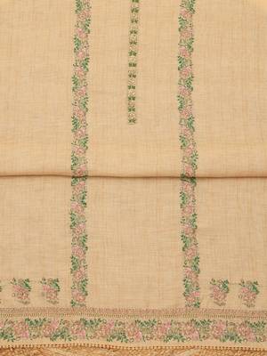 printed linen unstitched dress material 2