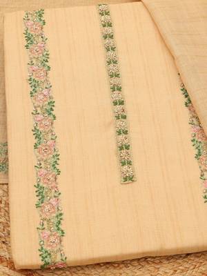 printed linen unstitched dress material 5
